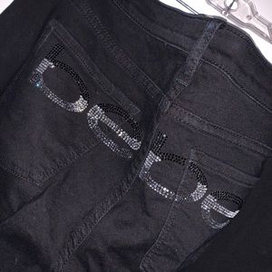 Black bebe bling denim